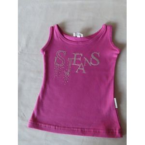 Topje - Meisje - Fuchia - S Jeans - Glitter - 2 jaar 92