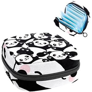 Maandverband Opbergzakken Verpleging Pad Houder Leuke Chinese Panda Baby Patroon Draagbare Periode Kit Tas Vrouwelijke Product Pouch voor Vrouwen Meisjes