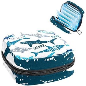 Maandverband Opbergzakken Verpleging Pad Houder Retro Haaien Draagbare Periode Kit Tas Vrouwelijke Product Pouch voor Vrouwen Meisjes