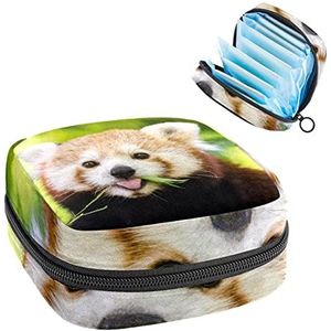 Maandverband Opbergzakken Verpleging Pad Houder Dier Rode Panda Draagbare Periode Kit Tas Vrouwelijke Product Pouch voor Vrouwen Meisjes