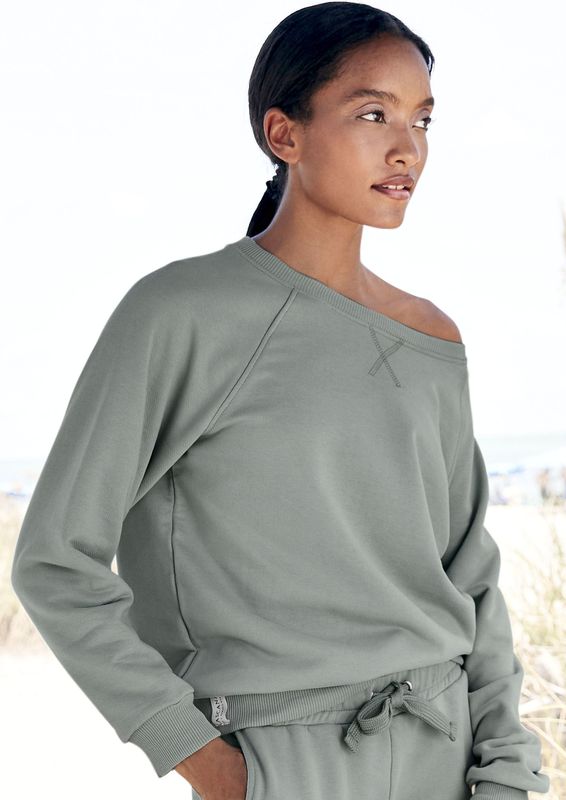 LASCANA Sweatshirt, aus organischer Baumwolle, Loungewear