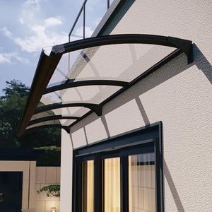 Deurluifels - Transparant - PC-Lessenaarsluifel - 45x90cm - UV-Regenbescherming Tegen Sneeuw