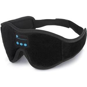 Masker voor Slaap Bluetooth 3D Oogmasker Muziek Play Slapen Hoofdtelefoon met Ingebouwde HD Speaker, Zwart