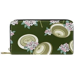 Klassieke Lange Lederen Portemonnee Japan Stijl Paraplu Clutch Reizen Portemonnee Card Pakket Mode Geld Tas voor Vrouwen Mannen, Meerkleurig, 19x11.5x2.5cm/7.5x4.5x1in, Klassiek