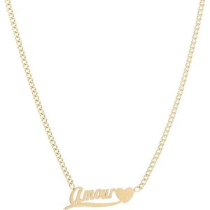 Michelle Bijou - AMOUR ketting met hartje - Gold