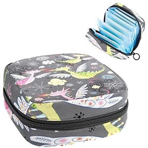Vrouwen Maandverband Pads Handtas Dames Menstruatie Cup Pouch Meisjes Draagbare Tampon Opbergtas Dinosaurus Periode Pouch met Rits