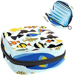 Vrouwen Maandverband Pads Handtas Dames Menstruatie Cup Pouch Meisjes Draagbare Tampon Opbergtas Aquarium Vis Periode Pouch met Rits
