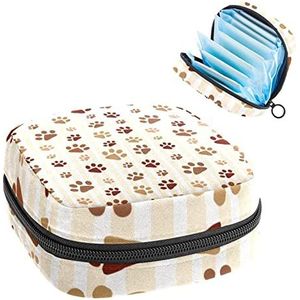 Vrouwen Maandverband Pads Handtas Dames Menstruatie Cup Pouch Meisjes Draagbare Tampon Opbergtas Hond En Kat Periode Pouch met Rits