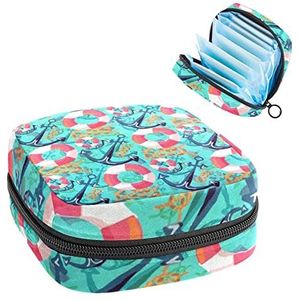 Vrouwen Maandverband Pads Handtas Dames Menstruatie Cup Pouch Meisjes Draagbare Tampon Opbergtas Reddingsboei Anker Periode Pouch met Rits