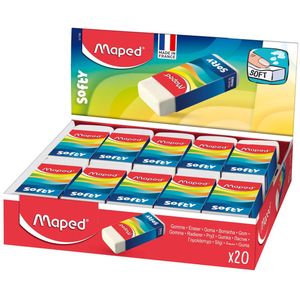 Maped potloodgom Softy medium formaat, doos van 20 stuks