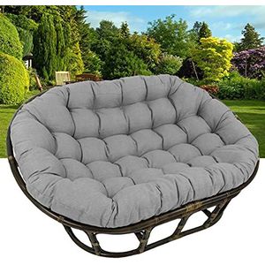 Dubbele Papasan Stoel Kussenhoezen Alleen, Outdoor Indoor Waterdichte Hoes Voor Rieten Ei Kussen Grote Pads Cover Verwijderbare Rits Cover Cream 170 120cm 674300296