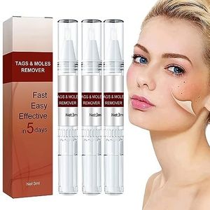 ZRREMRE Huidflapjes- en moedervlekverwijderaar, veeg huidflapjes en moedervlekken weg, 3 stuks, extreme verwijdering, instante pijnloze verwijdering, voor huid, wratten en moedervlekken