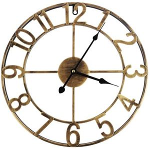 Houten Wandklok Vintage Grote Houten Wandklok Funtabee 60cm/24in 3D Grote Oversized Rustieke Klok Stille Niet Tikkende Boerderij Wandklok Strand 783035563 Klok Muur Vintage Boerderij Klok 60cm