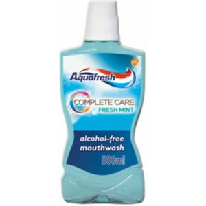 8x Aquafresh Mondwater Complete Care Fresh Mint 500 ml