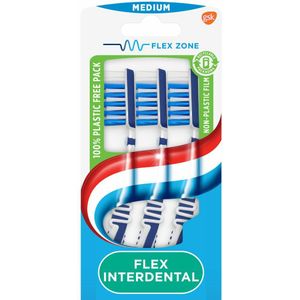12x Aquafresh Tandenborstel Flex Interdental Medium 3 stuks