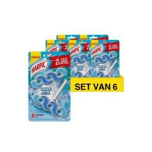 6x Harpic toiletblok Active Fresh 6 Marine Duopack (2 x 39 gram)