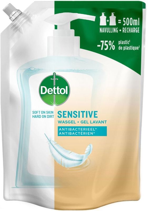 6x Dettol Refill Handzeep Sensitive 500 ml
