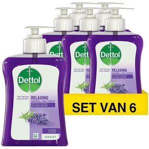 6x Dettol Handzeep Verzachtend Lavendel (250 ml)