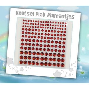 Knutsel Plak Diamantjes (165 Diamantjes Rood) [Knutselpakket Knutseldecoratie Knutselset Kinderen Jongens Meisjes - Zelfklevend Steentjes Decoratie Versiering - Creatief Speelgoed Strass steentjes]