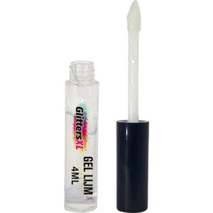 Glitter Gel huid lijm met kwastje voor Gezicht en Lichaam 4ML [Face Body Glitter Gel - Festival Sticker tattoo outfit - Strass Steentjes Dots Glitterstiften - Glitter huidlijm Gel voor kinderen volwassenen]