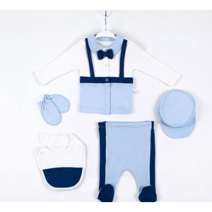 Babysetje 5-delig - Newborn kleding set/jongens - kraamcadeau- classical