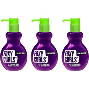 Bed Head by TIGI Foxy Curls Curly Hair Cream for Defined Curls - voordeelverpakking - 3 x 200 ml