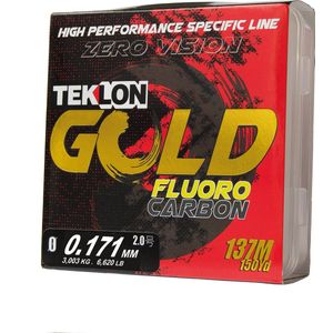Teklon Gold Fluorocarbon - Vislijn - Fluorocarbon - 137meter - Diameter 0.171mm - Trekkracht 3.003kg – Eftta approved