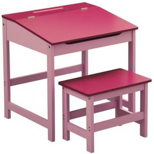 Premier Housewares Kindertafel- en stoelset met klapdeksel en stoel van MDF, roze