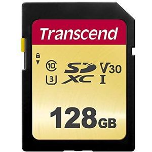 Transcend 128 GB SDXC/SDHC 500S SD-kaart – 128 GB – verpakking ""Gemakkelijk openen"" TS128GSDC500S-E
