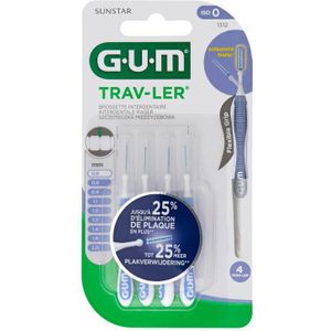 6x GUM Trav-Ler Ragers Lila 0.6mm 4 stuks