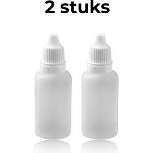 MobileCreation Reisflesje lenzenvloeistof - 20 ml - leeg - vulbaar - 2 stuks