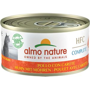 24x Almo Nature HFC Graanvrij Kattenvoer Nat Kip & Wortel 70 gr