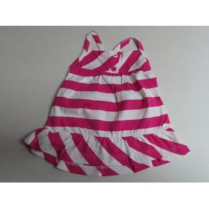 Tuniek - Topje - Meisje - Gestreept - Wit / fuchia - 6 maand 68