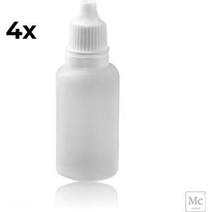 MobileCreation Reisflesje Lenzenvloeistof - 20 ml - 4 stuks - navulbaar - lekvrij