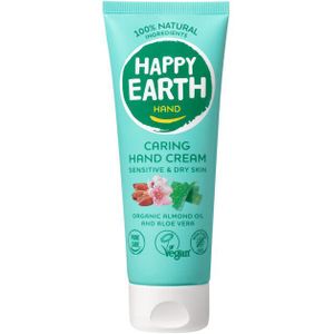 6x Happy Earth 100% Natuurlijke Handcréme Sensitive & Dry Skin 75 ml