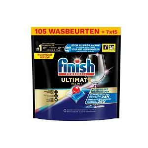 7x Finish Ultimate All In 1 Vaatwastabletten Regular 15 Stuks