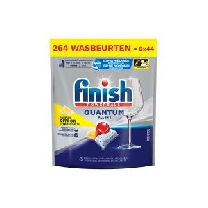 Aanbieding: Finish Quantum All-In-1 Vaatwastabletten Lemon (6 zakken - 264 vaatwastabletten)