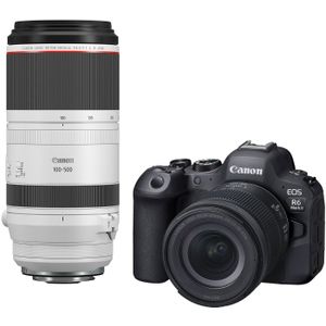 Canon EOS R6 Mark II systeemcamera + RF 24-105mm f/4-7.1 IS STM + RF 100-500mm f/4.5-7.1L IS USM