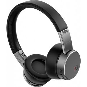 Lenovo Thinkpad X1 Hoofdtelefoon Met Actieve Ruisonderdrukking (ANC, 20 h, Draadloze), Koptelefoon, Zwart, Grijs, Zilver