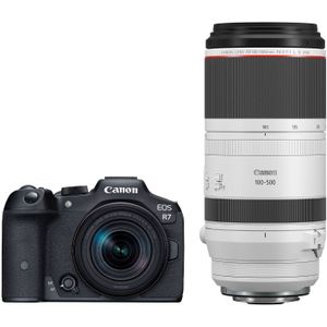 Canon EOS R7 systeemcamera Zwart + RF-S 18-150mm f/3.5-6.3 IS STM + RF 100-500mm f/4.5-7.1L IS USM