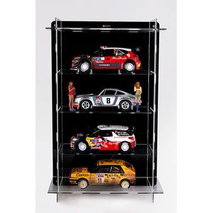 Plexiglas vitrine voor 4 x 1:18 schaalmodel