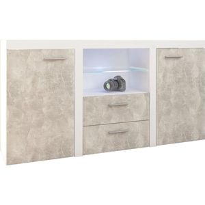 Rumba - BJ20 - Dressoir - Wit / Beton - 156.4cm - LED