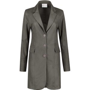 Helena Hart - Blazer rider lang 7151 - Grijs - Leatherlook