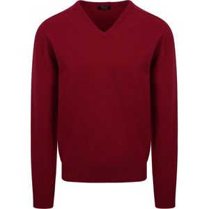 William Lockie - V - Pullover - Bordeaux - 100% Lamswol