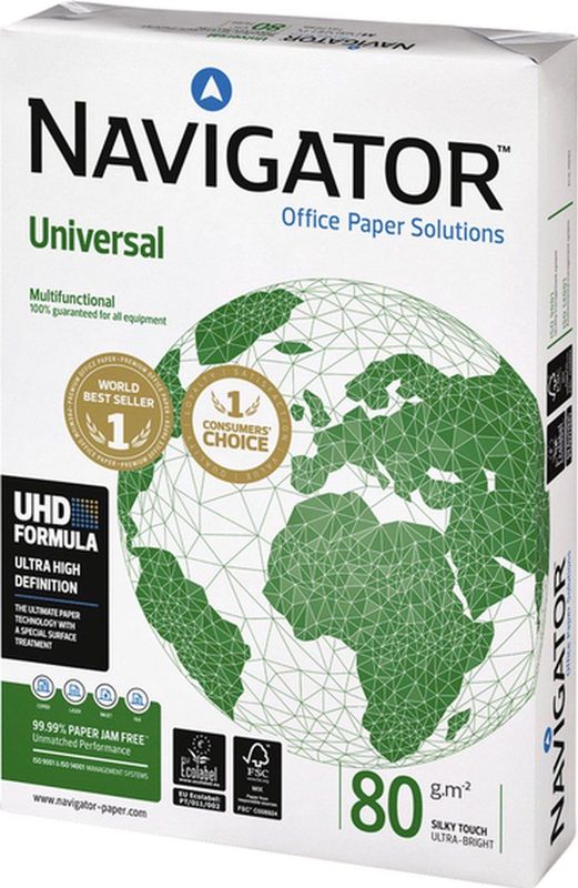 Navigator - Universal - Kopieerpapier - Wit - A4 - 80 gram - 5 x 500 vellen