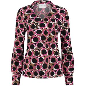 Helena Hart - Printo - Blouse - Fuchsia - Katoen