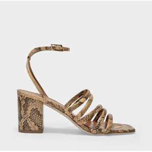 Paris Texas, Carla Sandal 70 Miele Printed Leather Sandalen Veelkleurig, Dames, Maat:35 EU