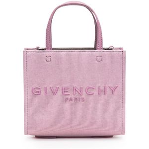 Givenchy, Tassen, Dames, Roze, ONE Size, Katoen, Mini G-Tote Winkeltas