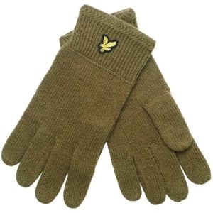 Lyle & Scott, Handschoen- LS Racked RIB Gloves Groen, Heren, Maat:ONE Size