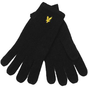 Lyle & Scott, Handschoen- LS Racked RIB Gloves Zwart, Heren, Maat:ONE Size